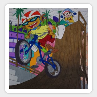 Rocket Power Otto Rocket Half Pipe Sticker